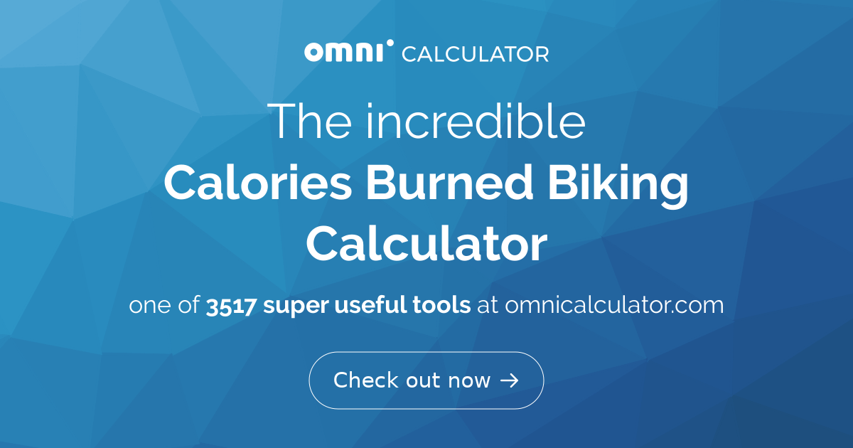 Calories Burned Biking Calculator