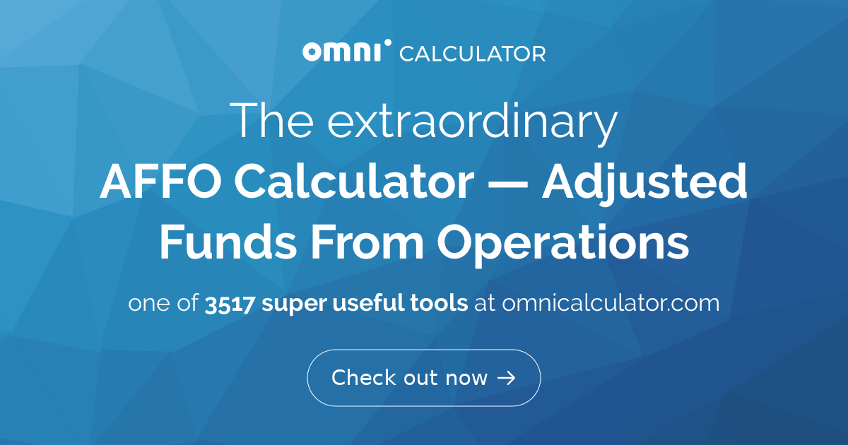 AFFO Calculator | Adjusted FFO