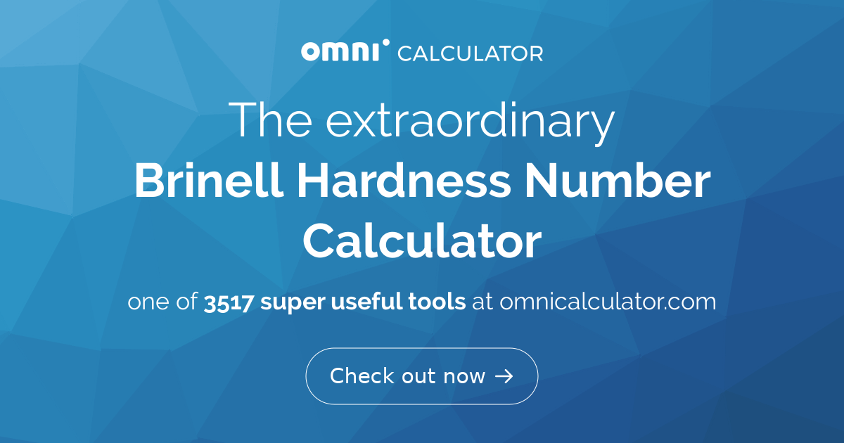 Brinell Hardness Number Calculator BHN