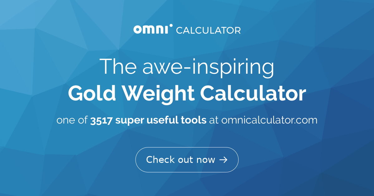 Gold Weight Calculator