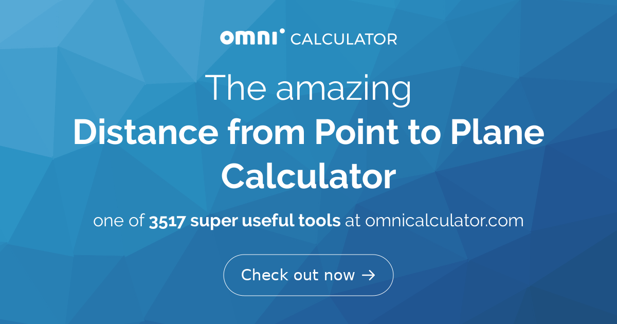 distance-from-point-to-plane-calculator