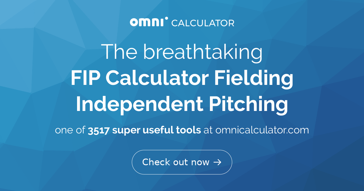 FIP Calculator (Fielding Independent Pitching)