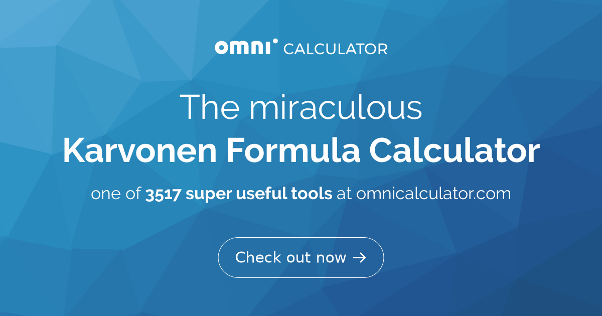 Karvonen Formula Calculator