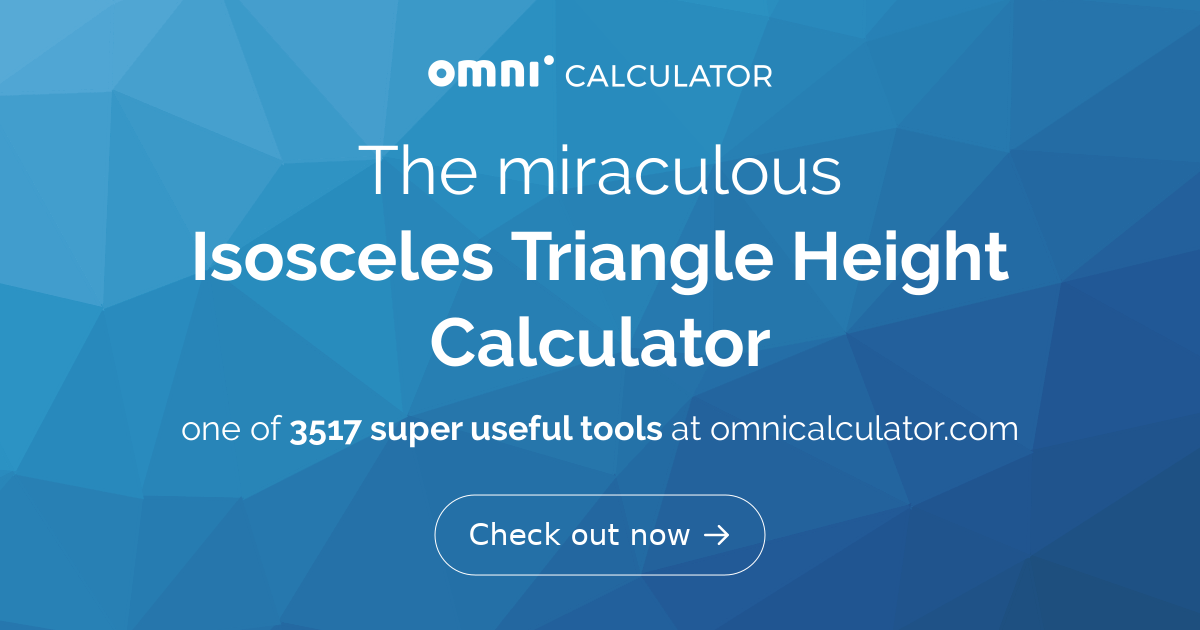 Isosceles Triangle Height Calculator