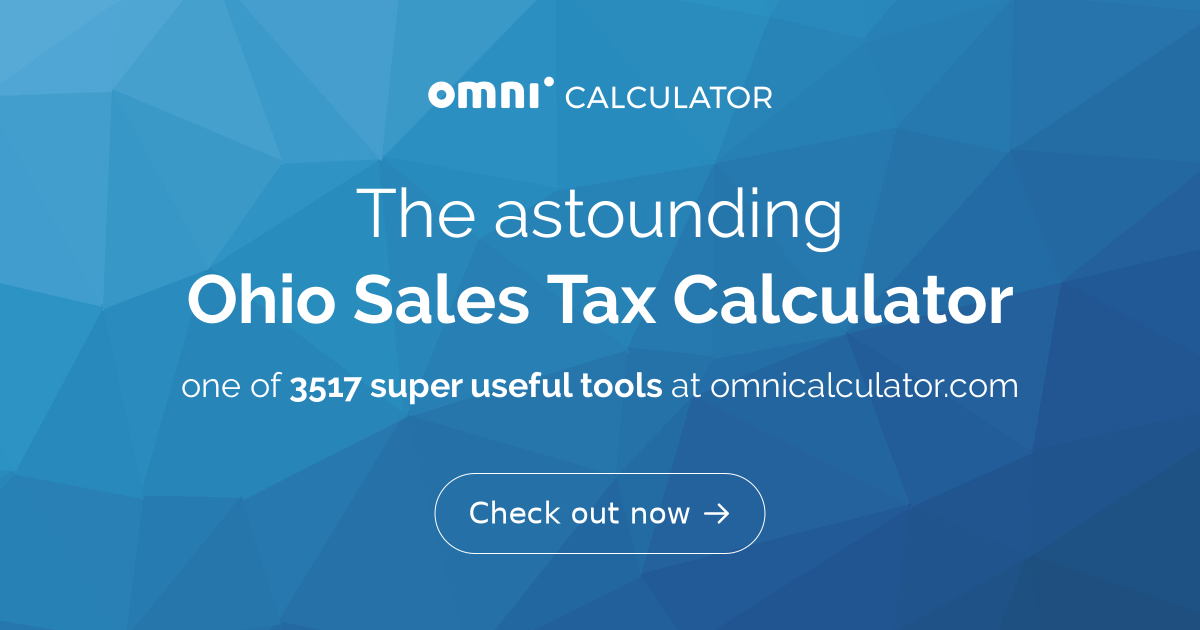 Ohio Sales Tax Calculator