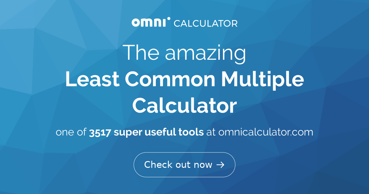 least common multiple of two polynomials calculator