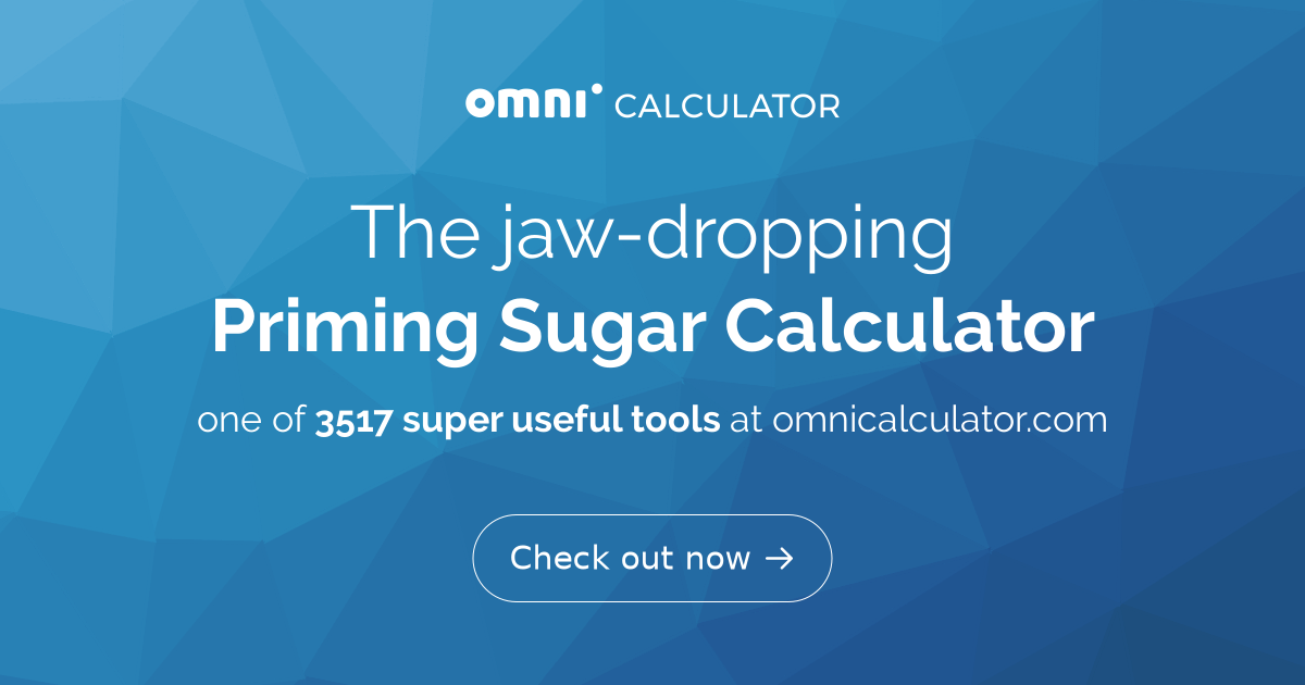 Priming Sugar Calculator