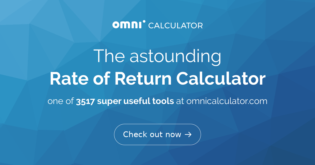 Rate Of Return Calculator 2484