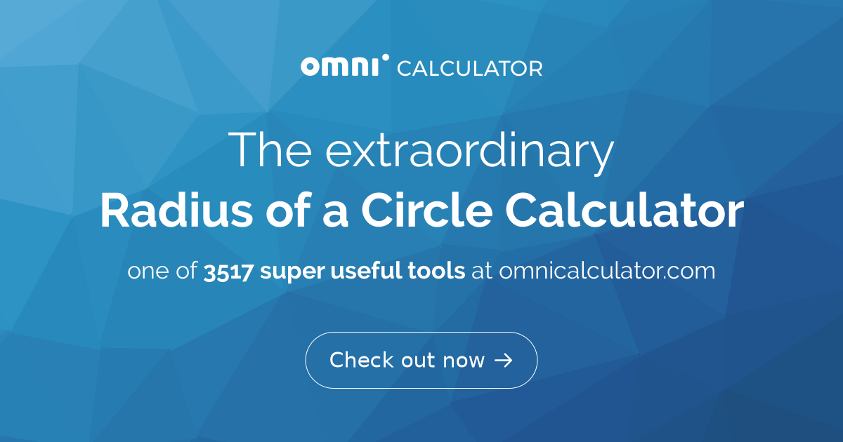 Radius Of A Circle Calculator