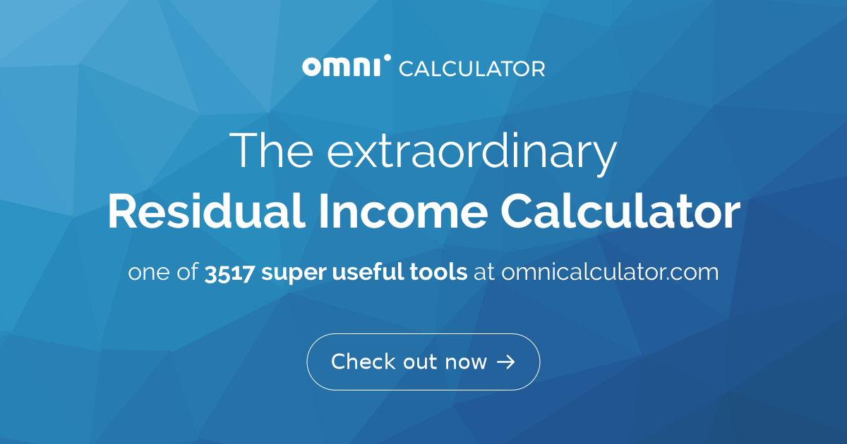 Residual Income Calculator Economic Profit 7232