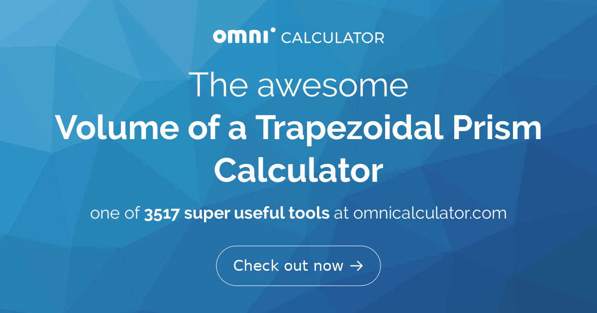 volume of trapezoidal prism calculator