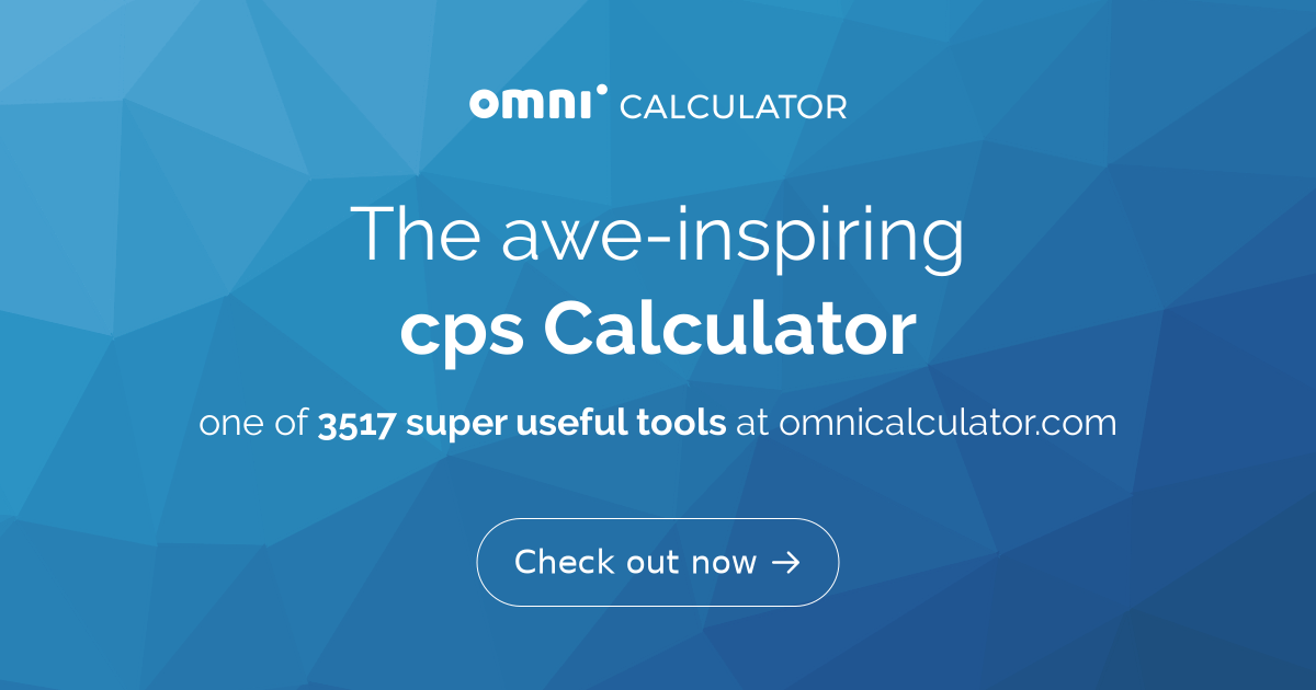 Cps Calculator | Frequency Units Converter