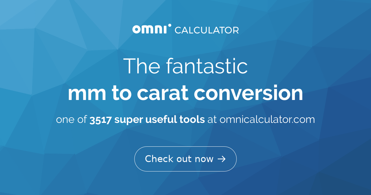 mm to carat conversion