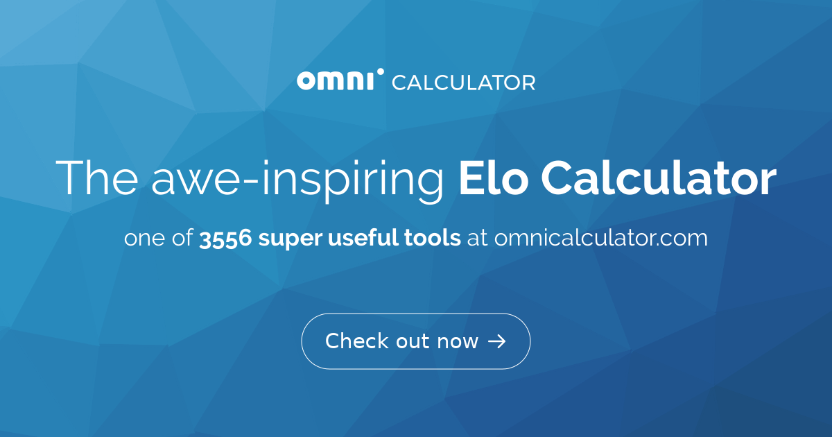 Elo Calculator  Elo Rating Calculator