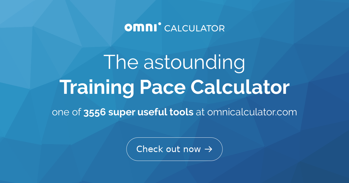 Training Pace Calculator