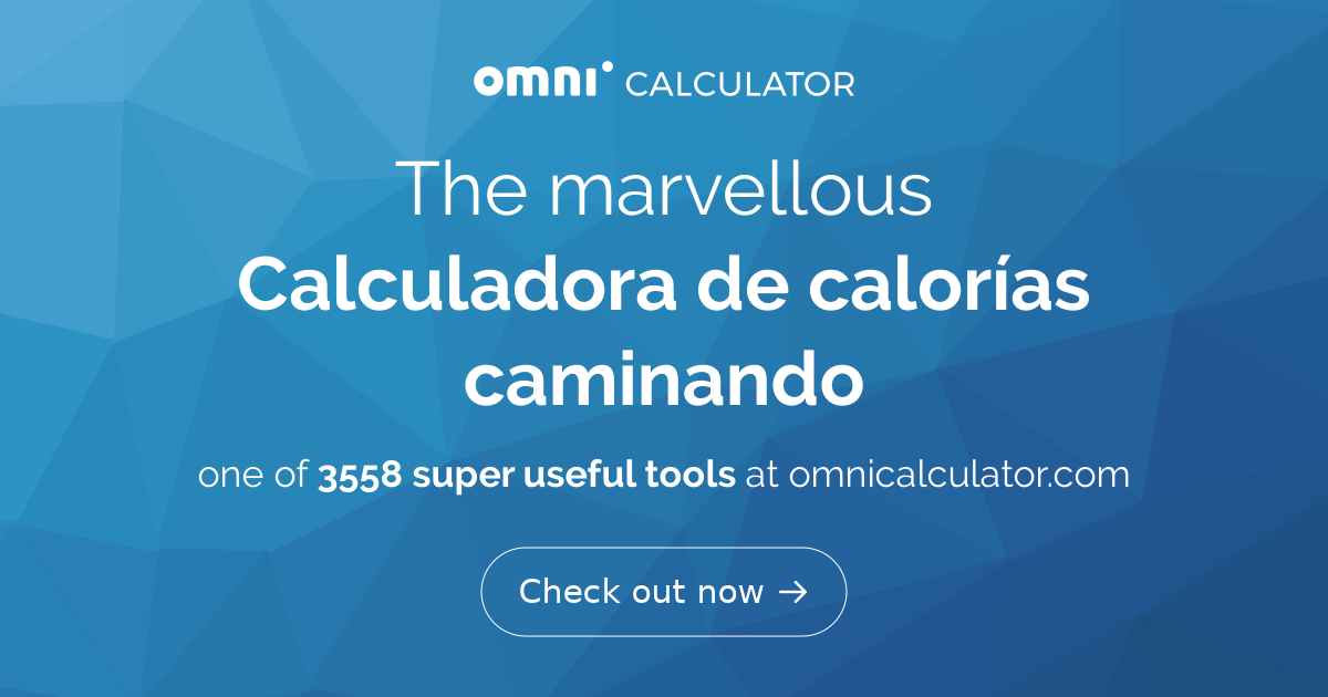 Calculadora de calorías quemadas al caminar