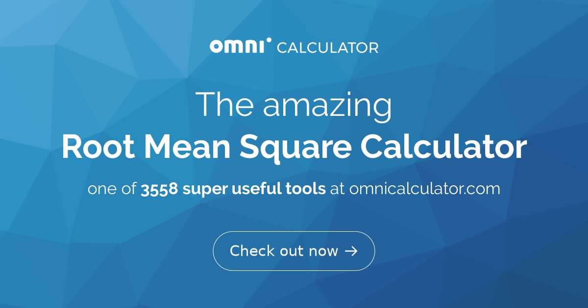 Root Mean Square Calculator