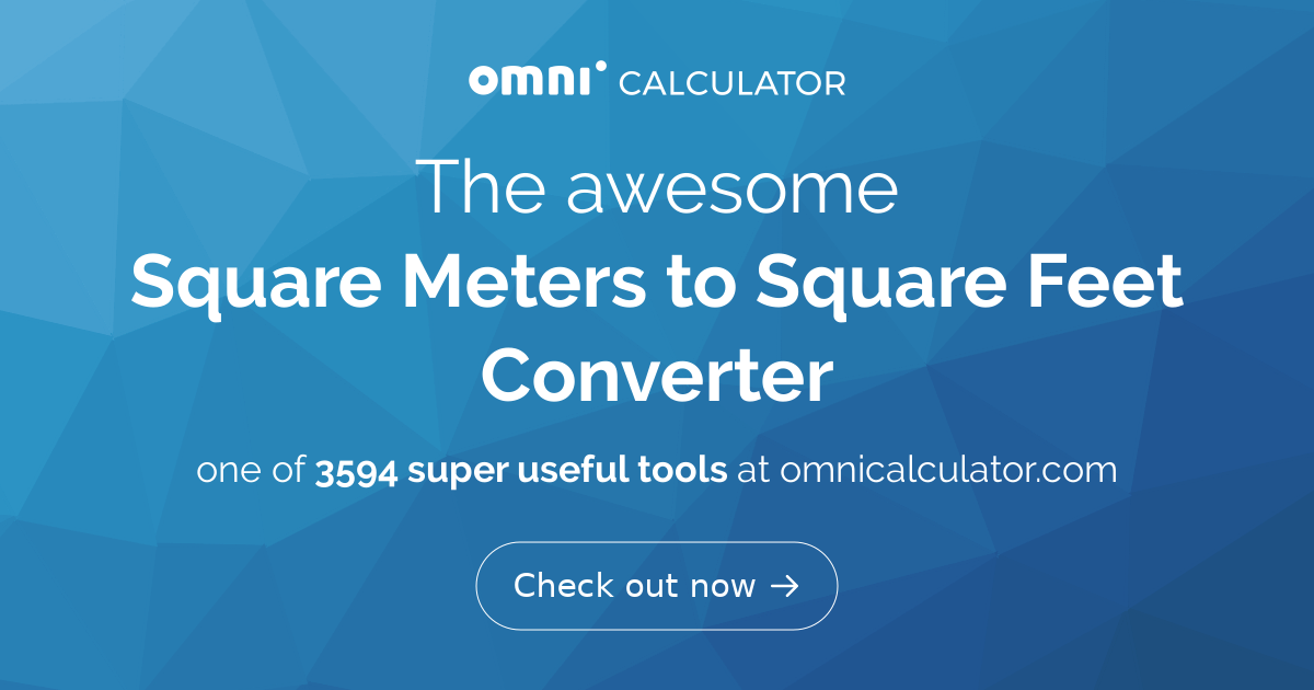 Square Meters to Square Feet Converter