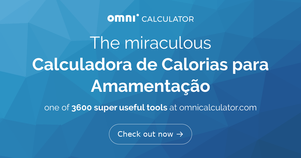 Calculadora de Calorias para Amamentação