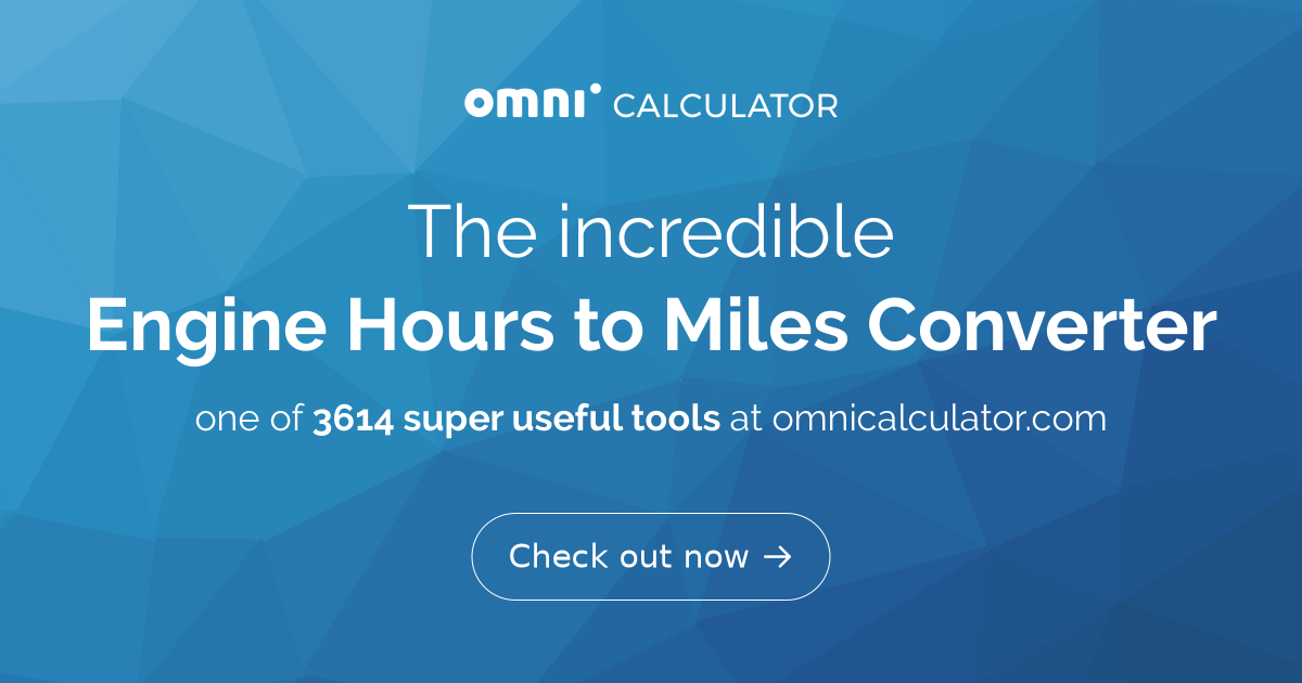 engine-hours-to-miles-converter