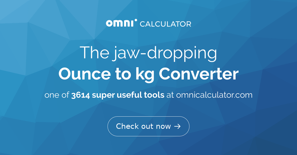 Ounce to kg Converter