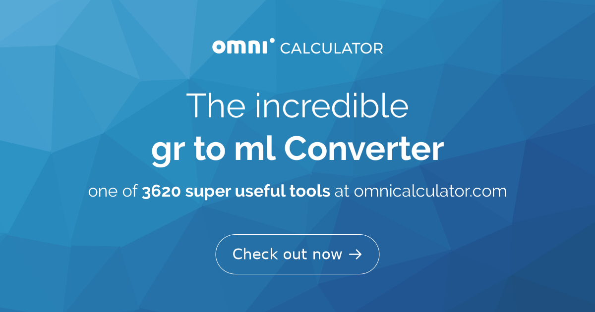 gr to ml Converter