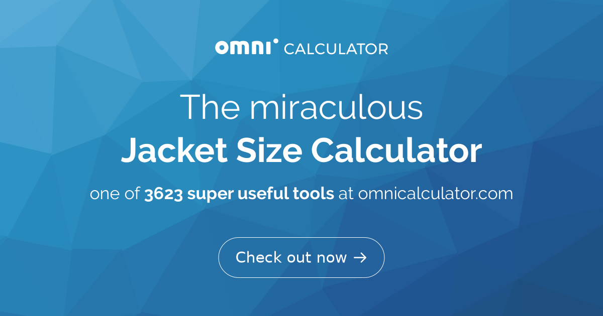 Sport coat outlet size calculator