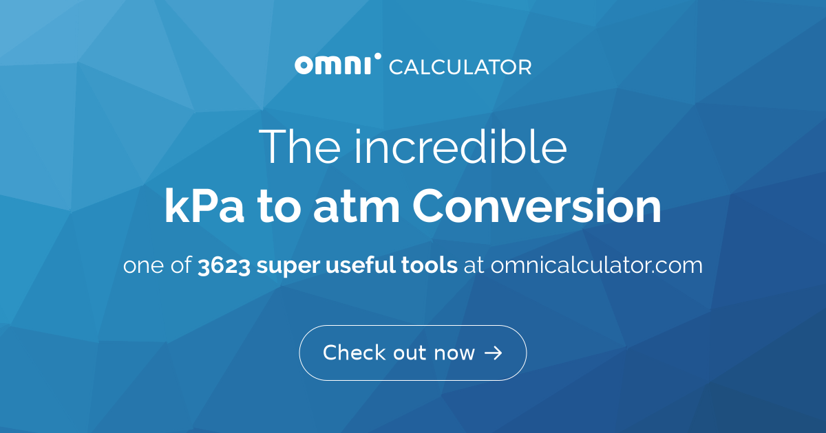 Atm kpa conversion sale