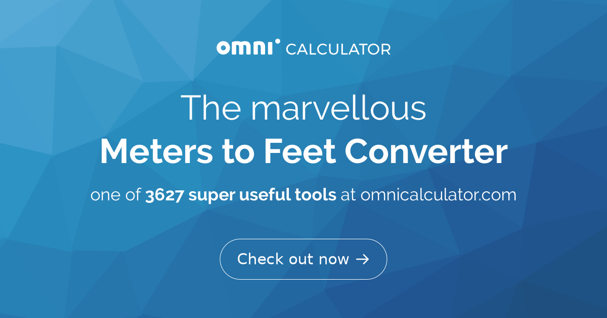 Metres feet conversion outlet table