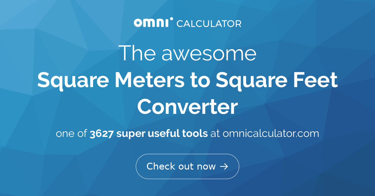 Conversion metre hotsell carre square feet