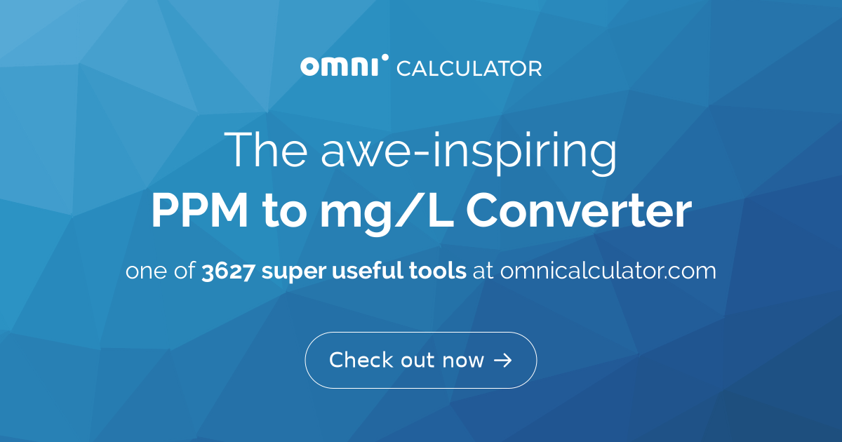 Mg shop ppm converter