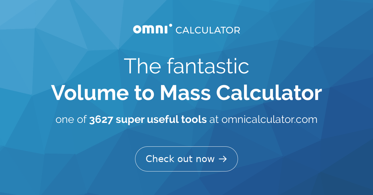 Mass hotsell volume converter