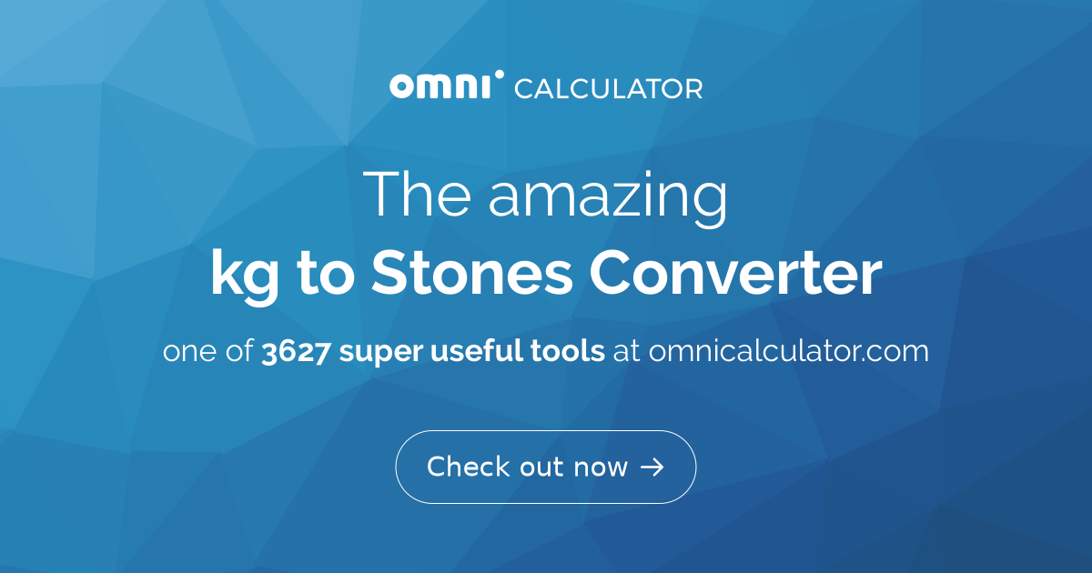 Kilos stones cheap conversion table