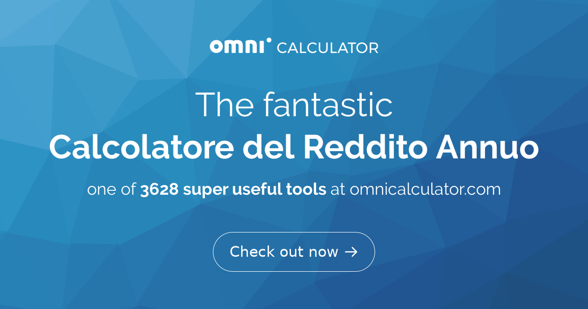 Calcolatore del Reddito Annuo