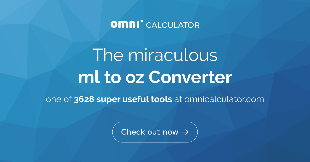 Oz milliliter clearance converter