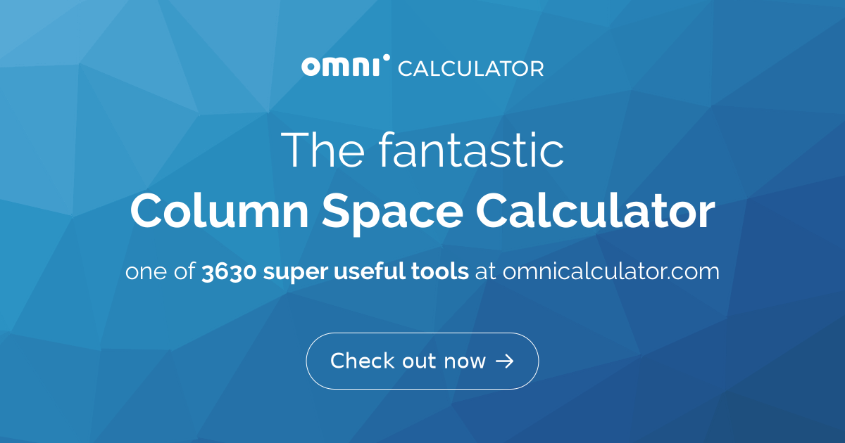 Column Space Calculator