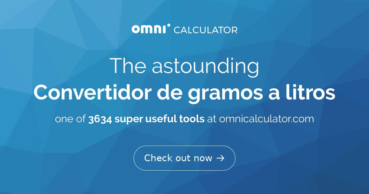 Convertidor de gramos a litros