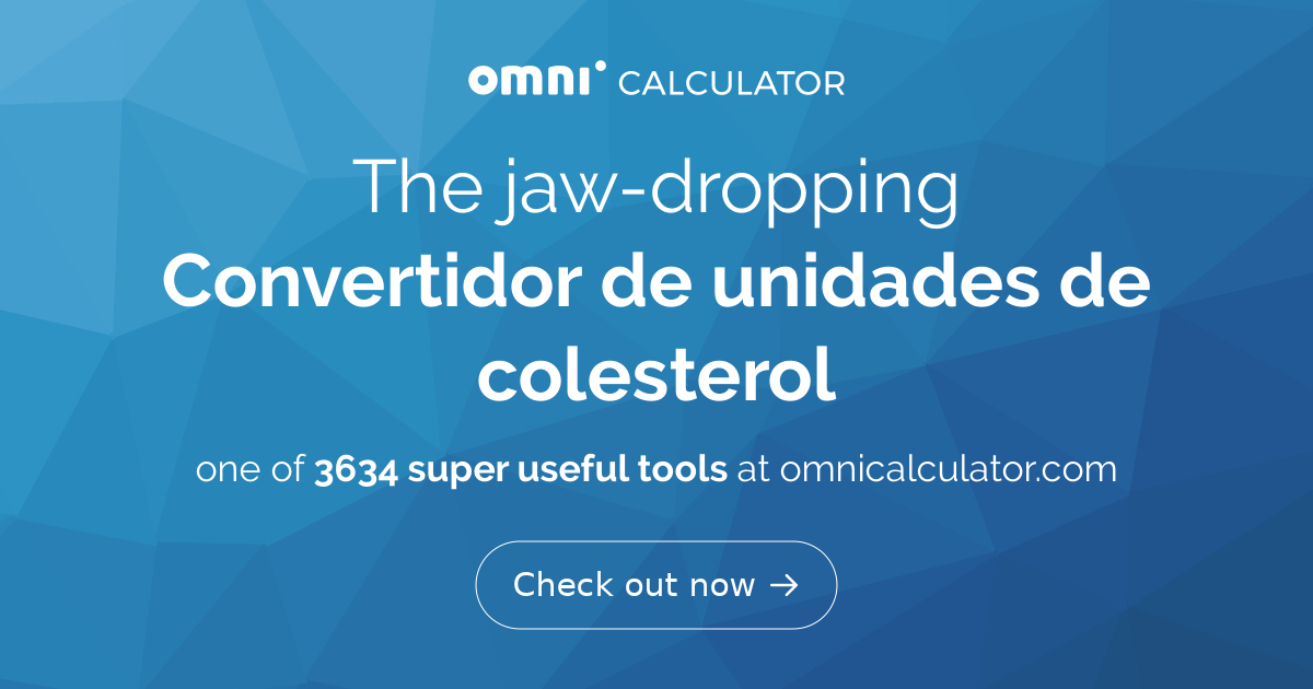 Convertidor de unidades de medida de colesterol