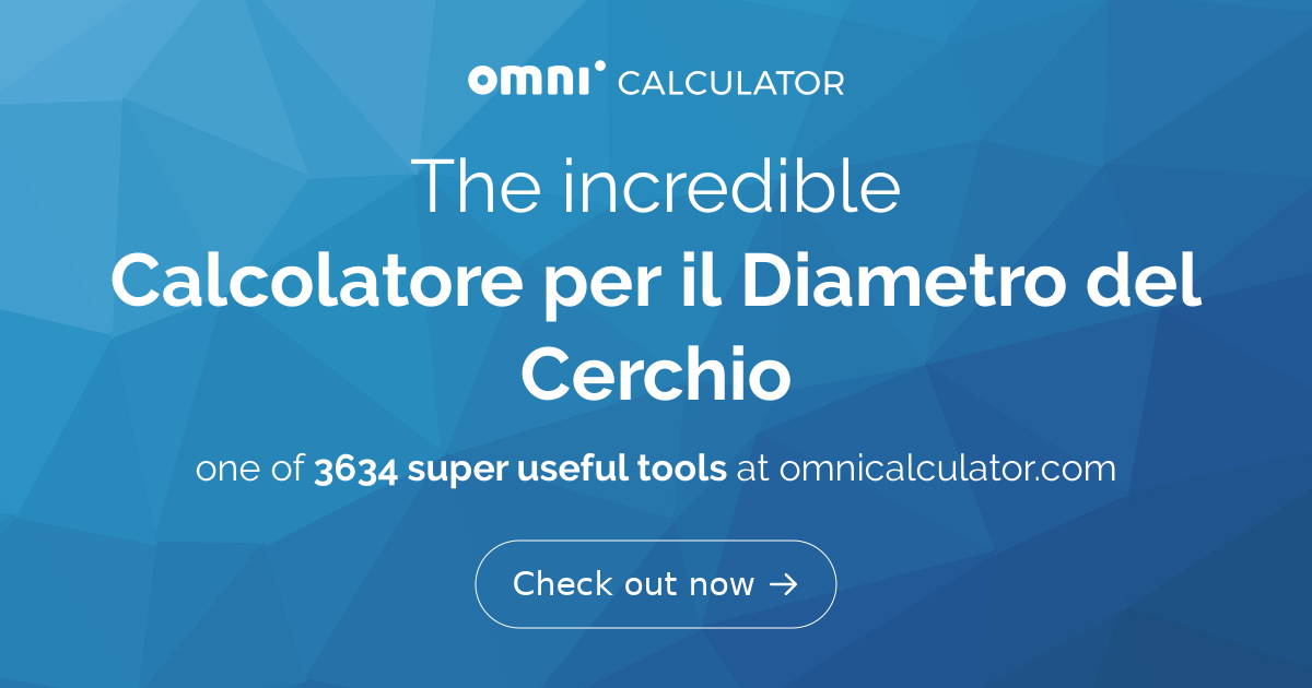 Calcolatore per il Diametro del Cerchio