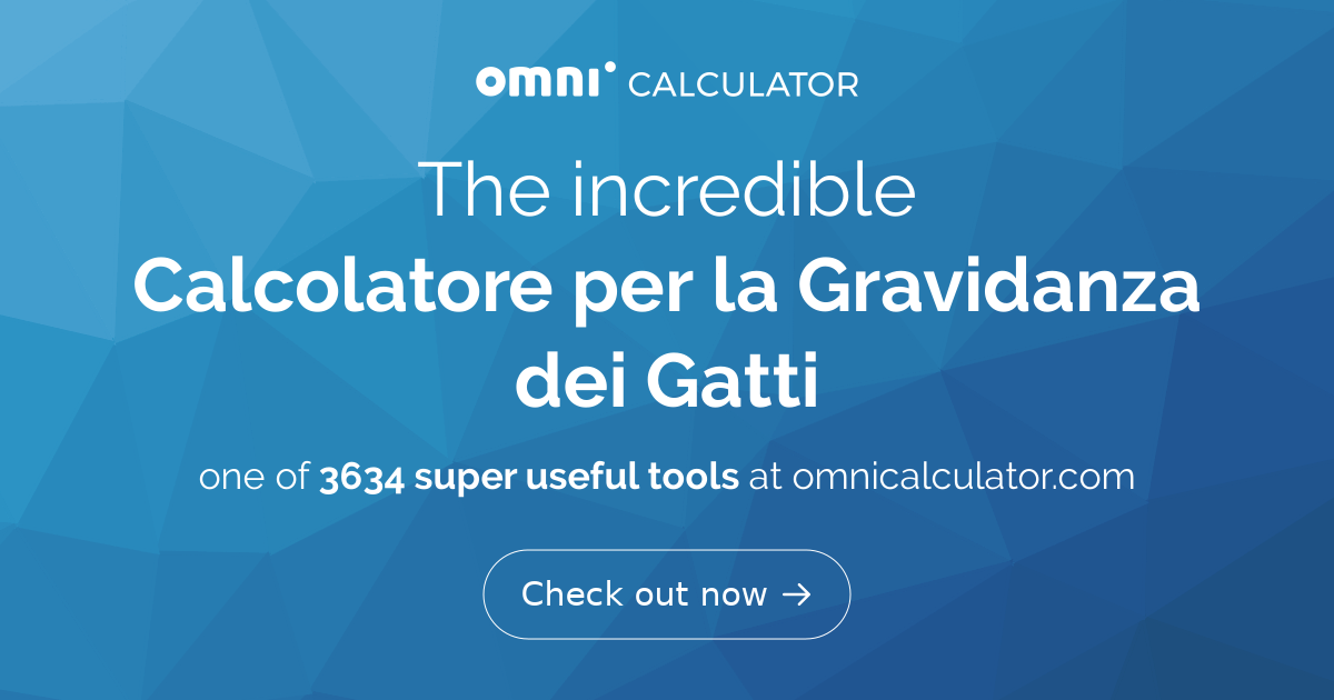 Calcolatore Per La Gravidanza Dei Gatti