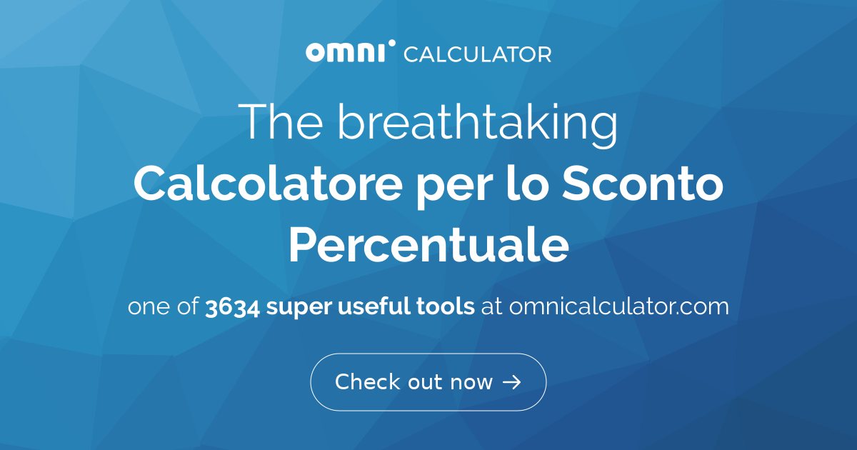 Calcolatore per lo Sconto Percentuale | Prezzo e Risparmio