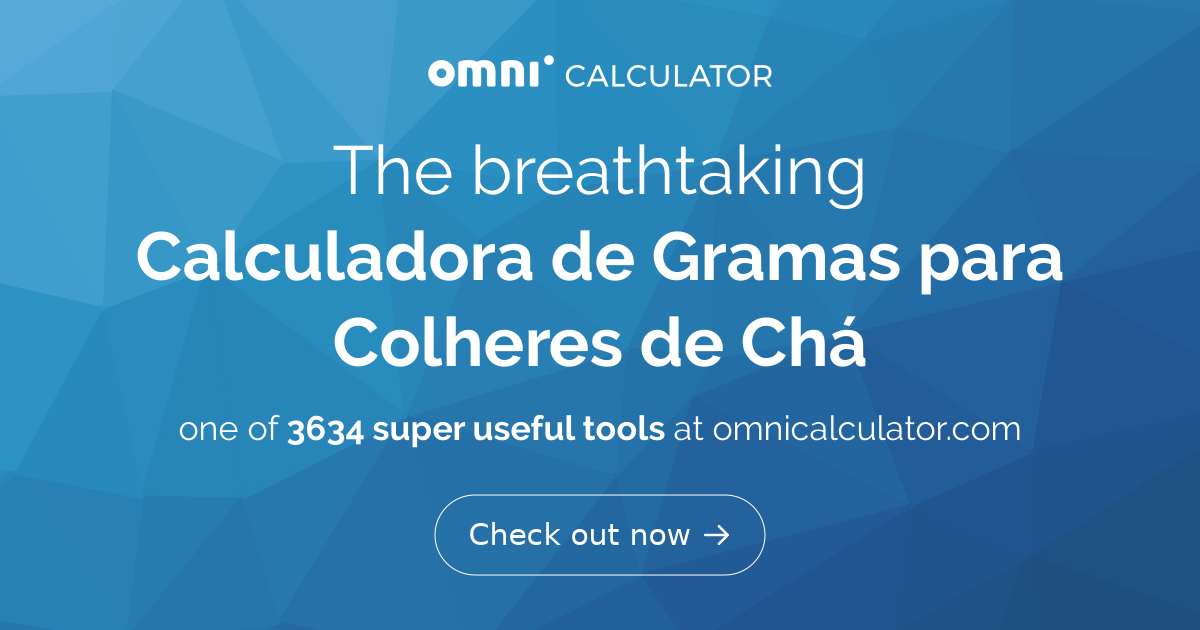 Calculadora de Gramas para Colheres de Chá