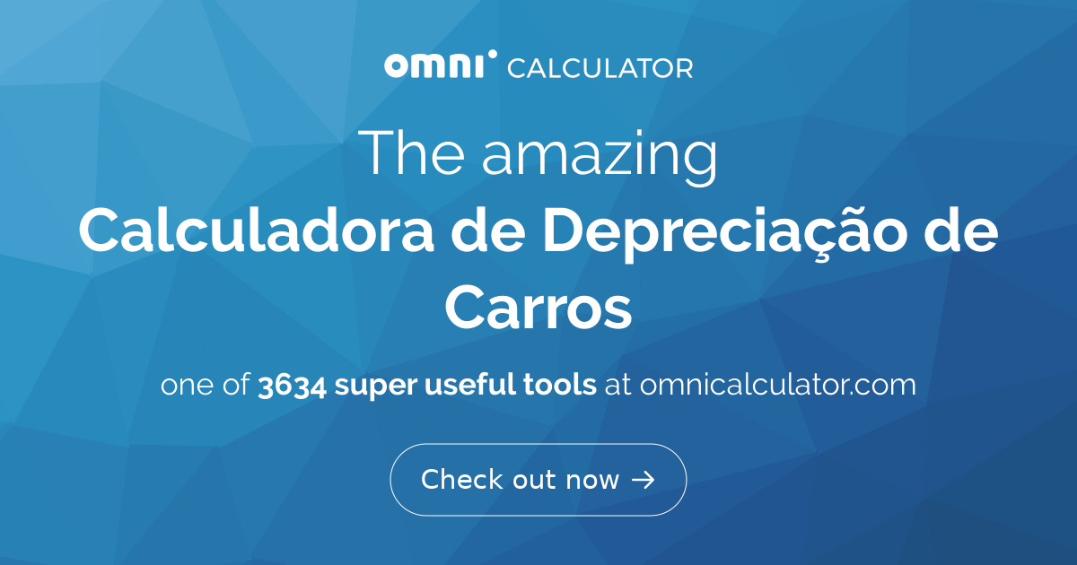 Calculadora De Depreciação De Carros