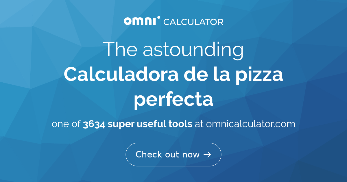 Calculadora de la pizza perfecta tiempo de cocción
