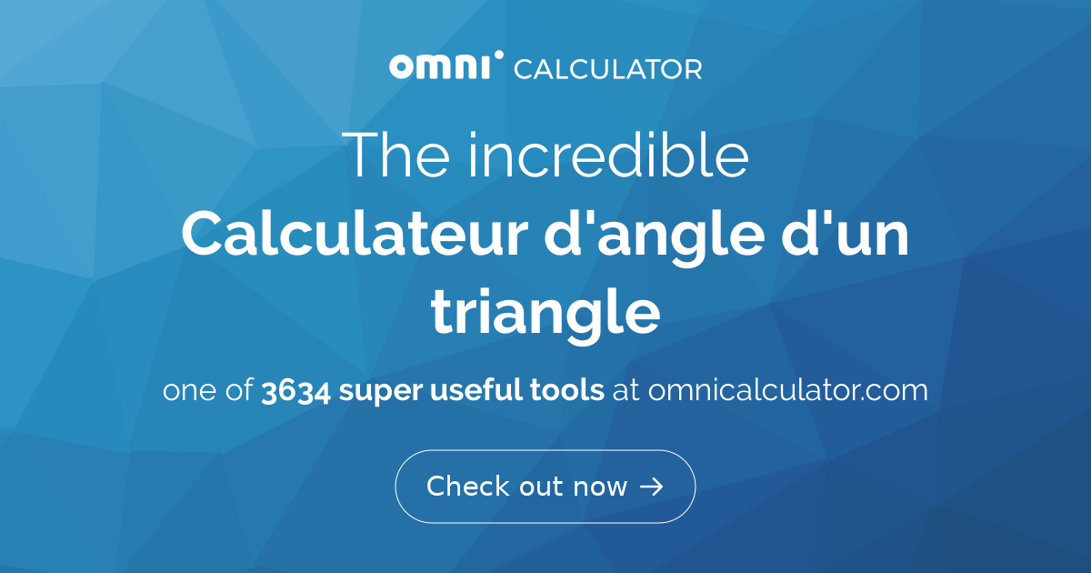 Calculateur d'angle d'un triangle