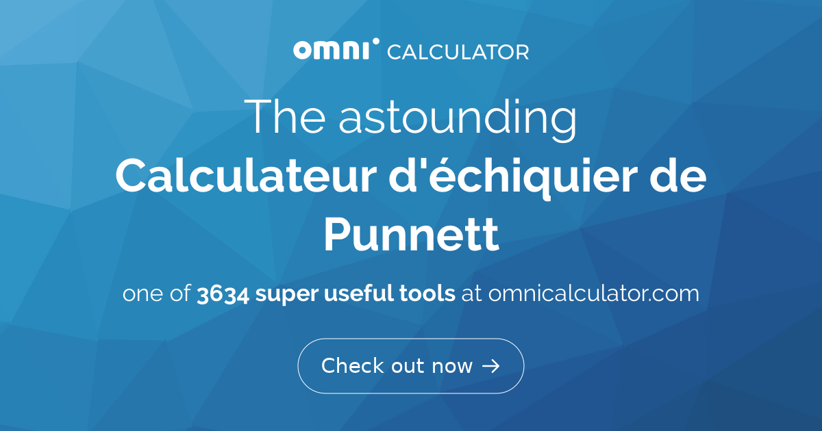 Calculateur d chiquier de Punnett