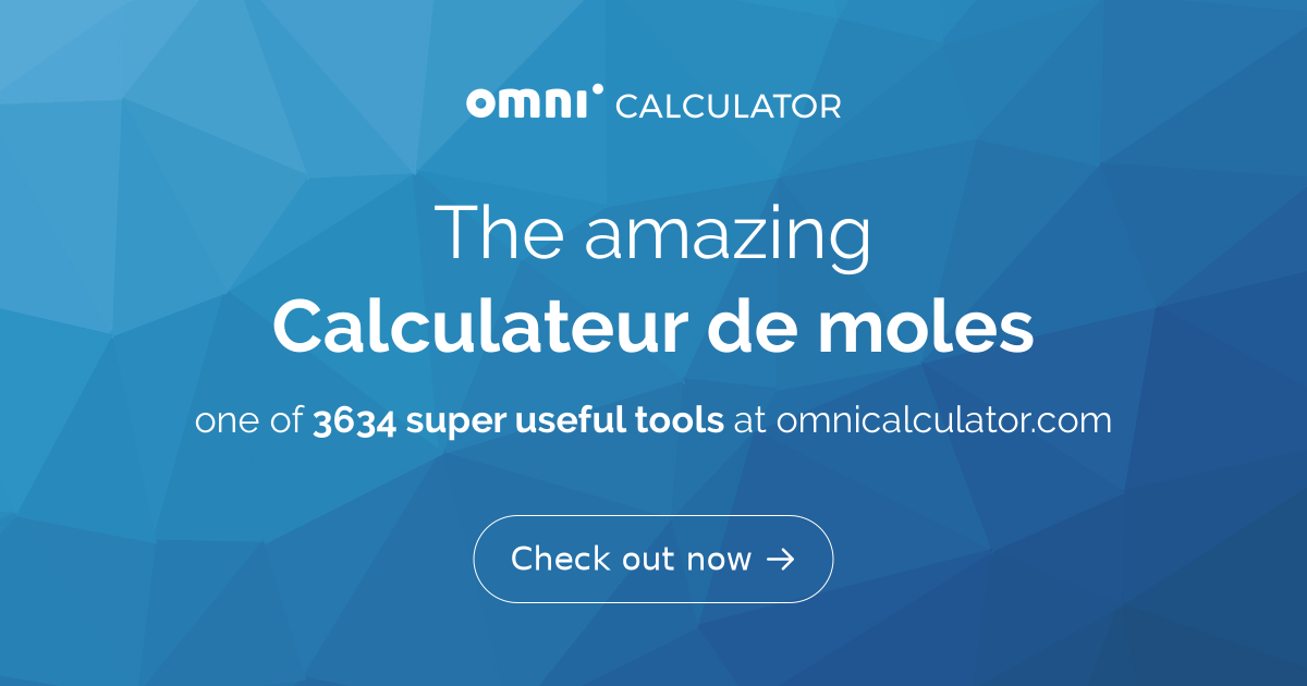 Calculer Les Moles | Calculer La Quantité De Mole – BTMPSP