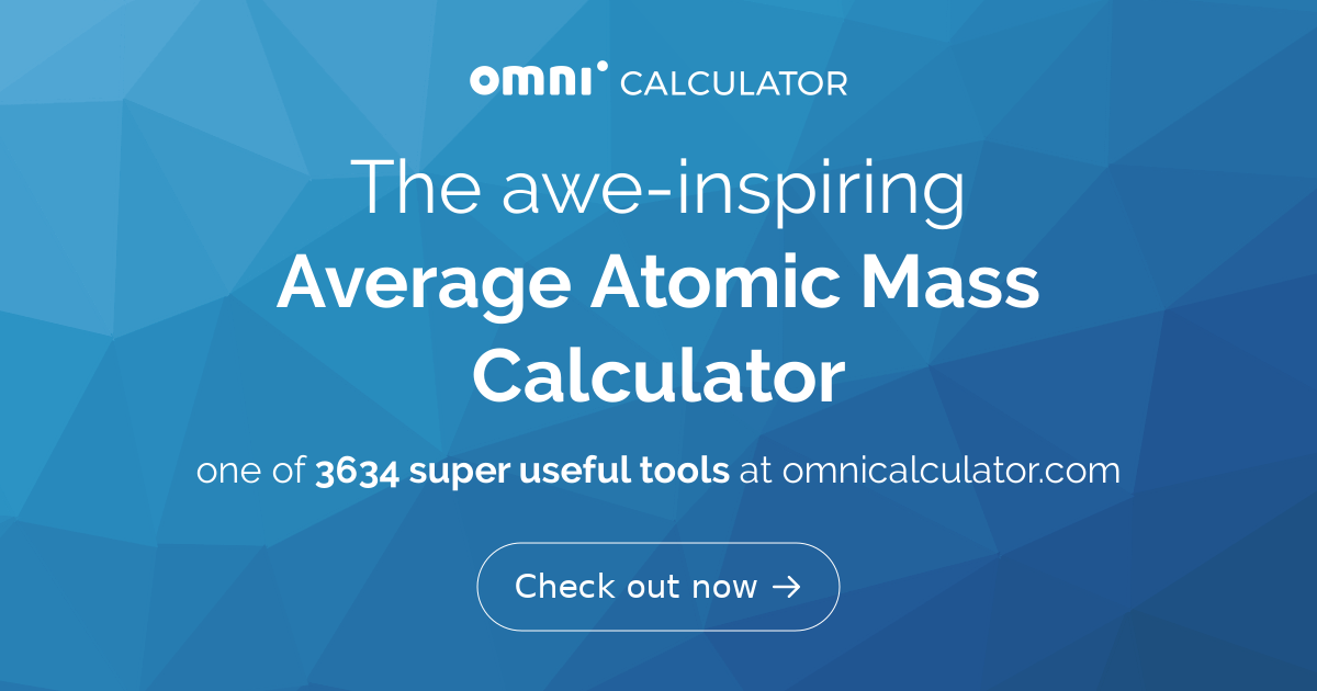 Average atomic deals mass calculator