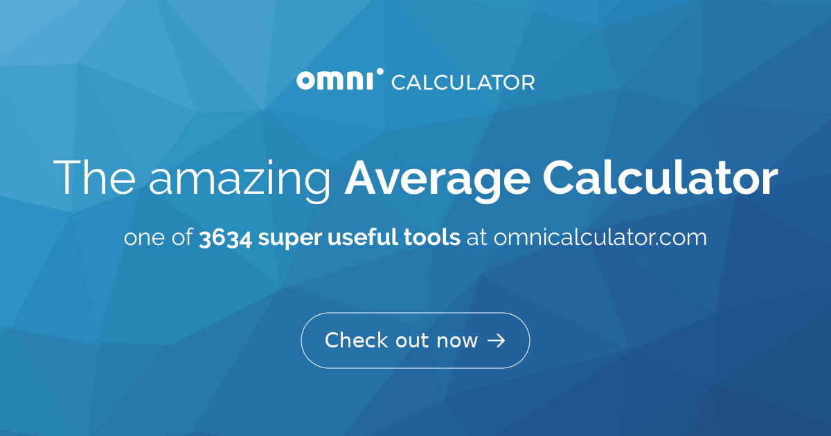 Online average deals calculator