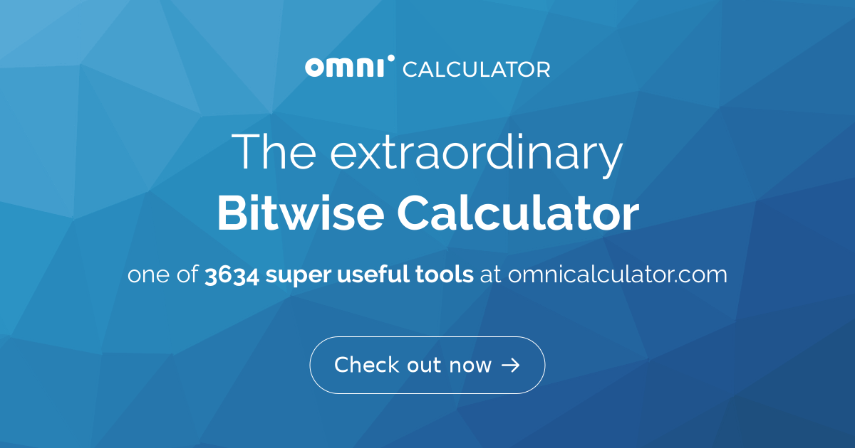 Bitwise calculator online